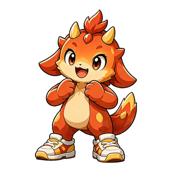Ember, a fire creature